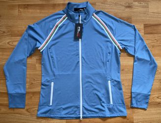 RLX Ralph Lauren Women's Size L Golf Jacket Full Zip Blue