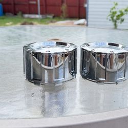 Pair Of Eagle Chrome  Wheel Center  