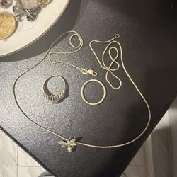 Real Gold Rings And Necklace