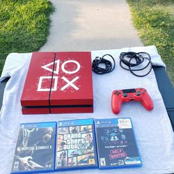 All Red Limited edition PS4 500GB with 3 Games n 1 Wireless Controller $220! Or No Games $180!... $20! Per Game regardless