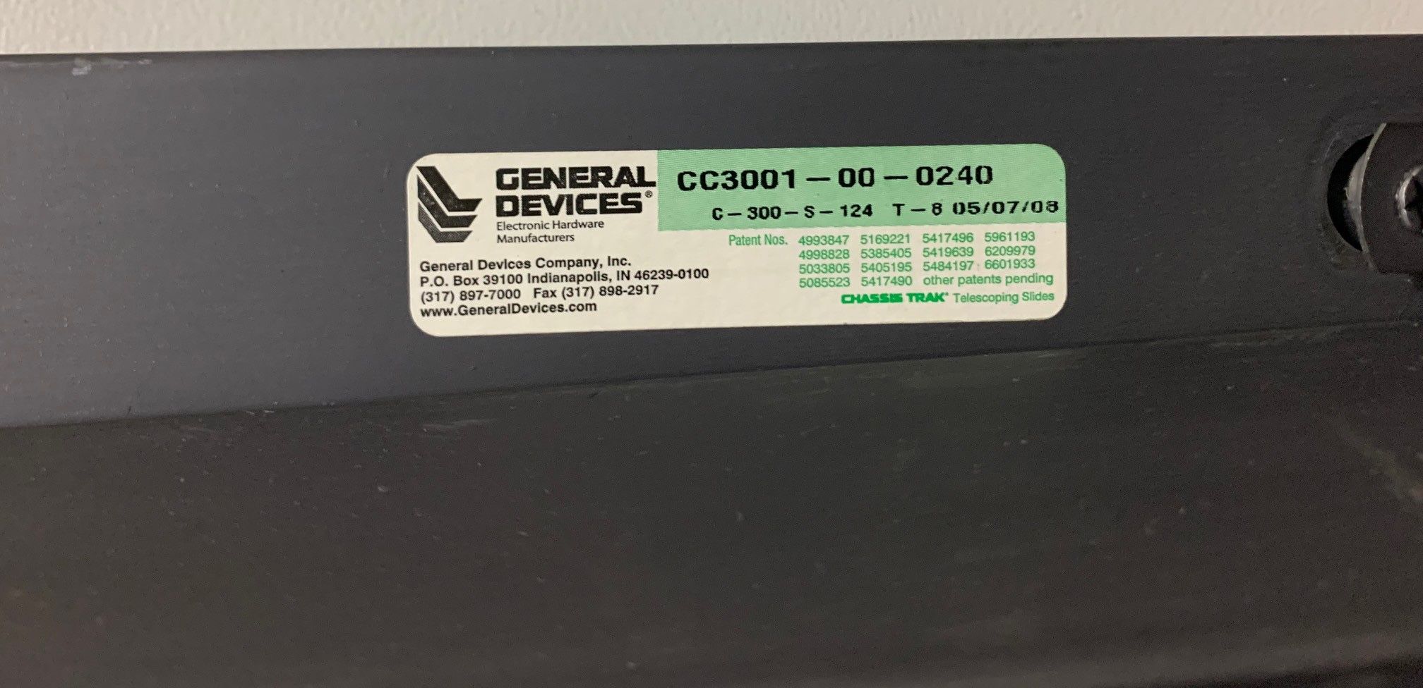 General Devices Cabinet Slides