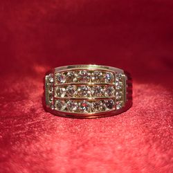 14k Yellow Gold Diamond Round Cut Band Ring 2.04 ctw Z