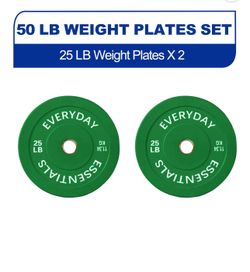 BalanceFrom Olympic Bumper Plate Weight Plate, 25 lbs Pair Color