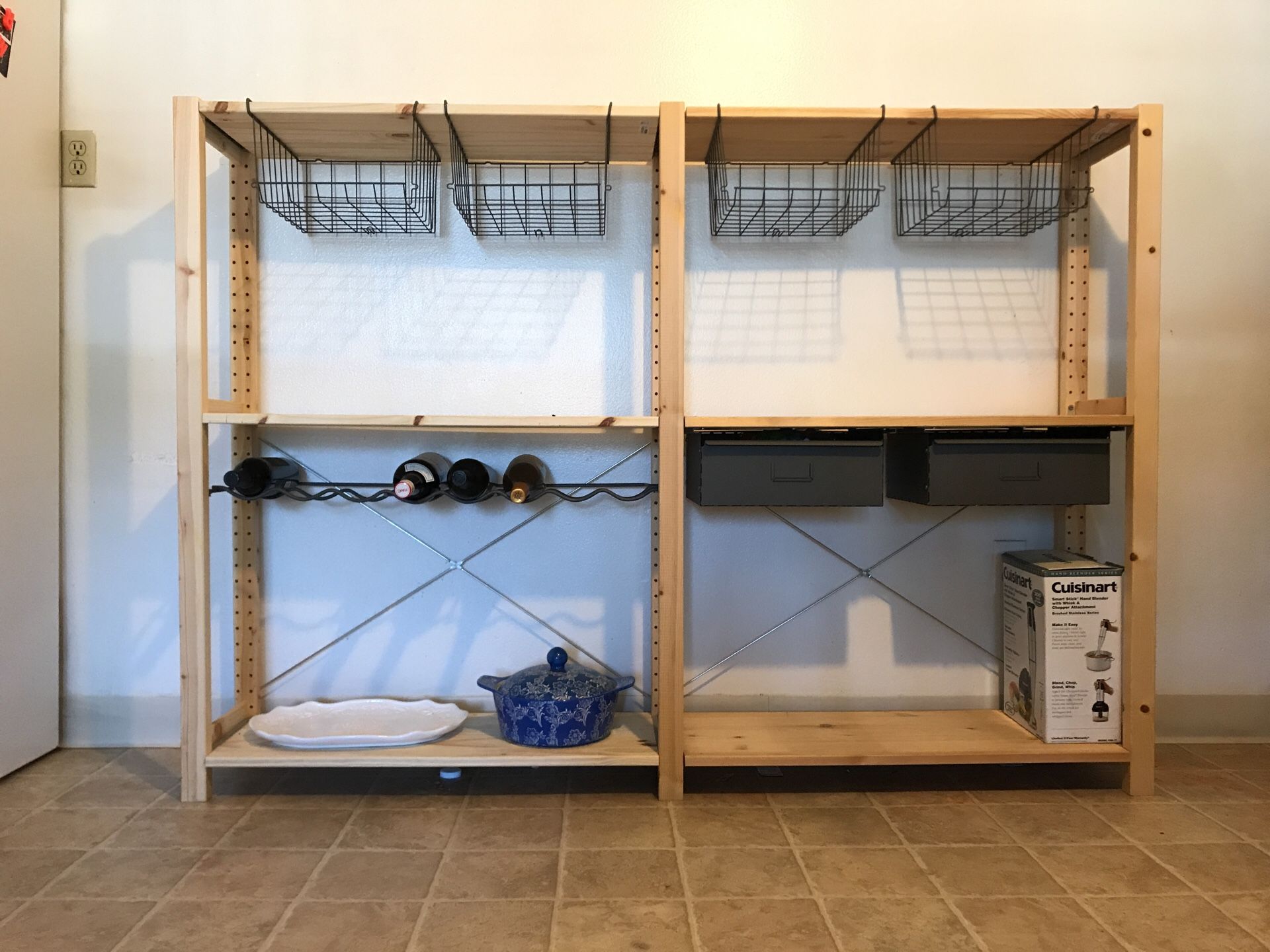 IKEA Ivar customizable shelving and storage system, pine