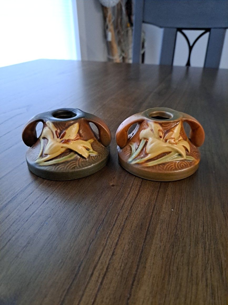Roseville 1162 2inch Zephyr Lily Candle Holders