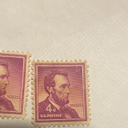Abraham Lincoln 4 Cent Stamp Violet Purple