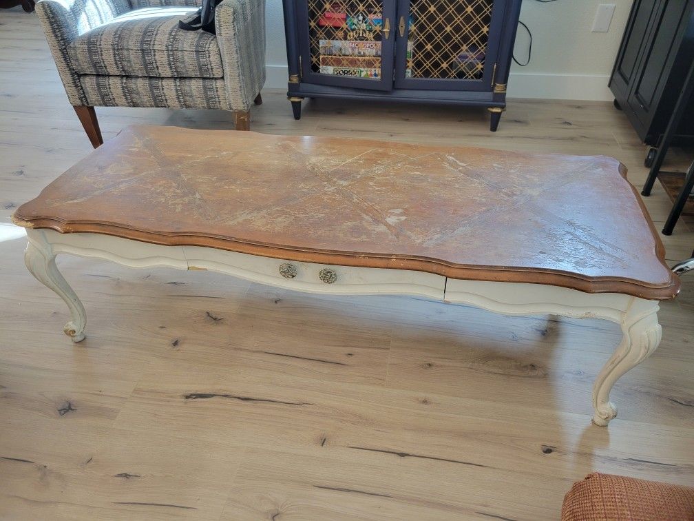 ✨ Elegant Vintage French Provincial Coffee Table ✨ Table Coffee Table Living Room Decorative