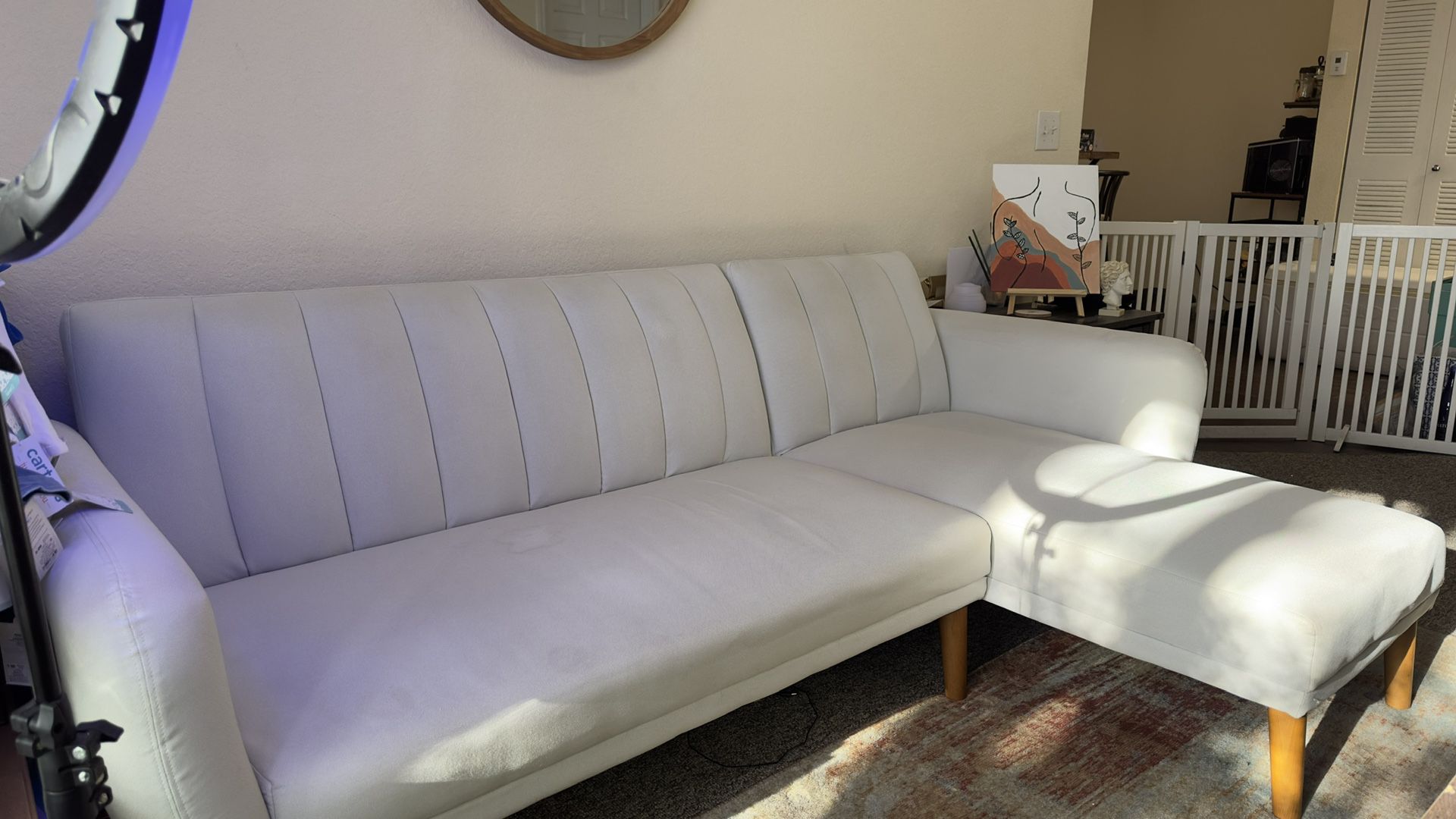 Novogratz Brittany Sectional Futon Sofa