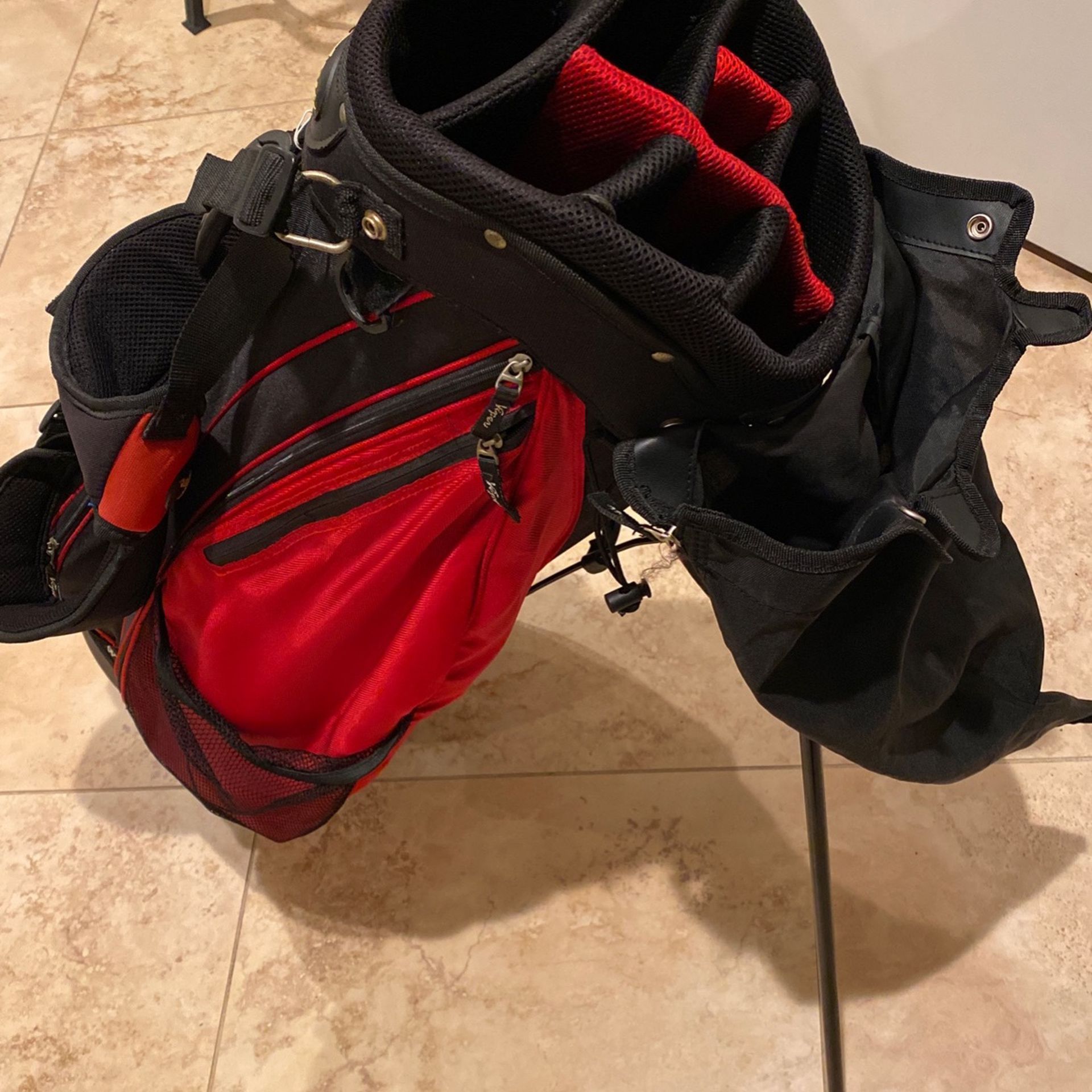 Golf Stand Bag Black And Red