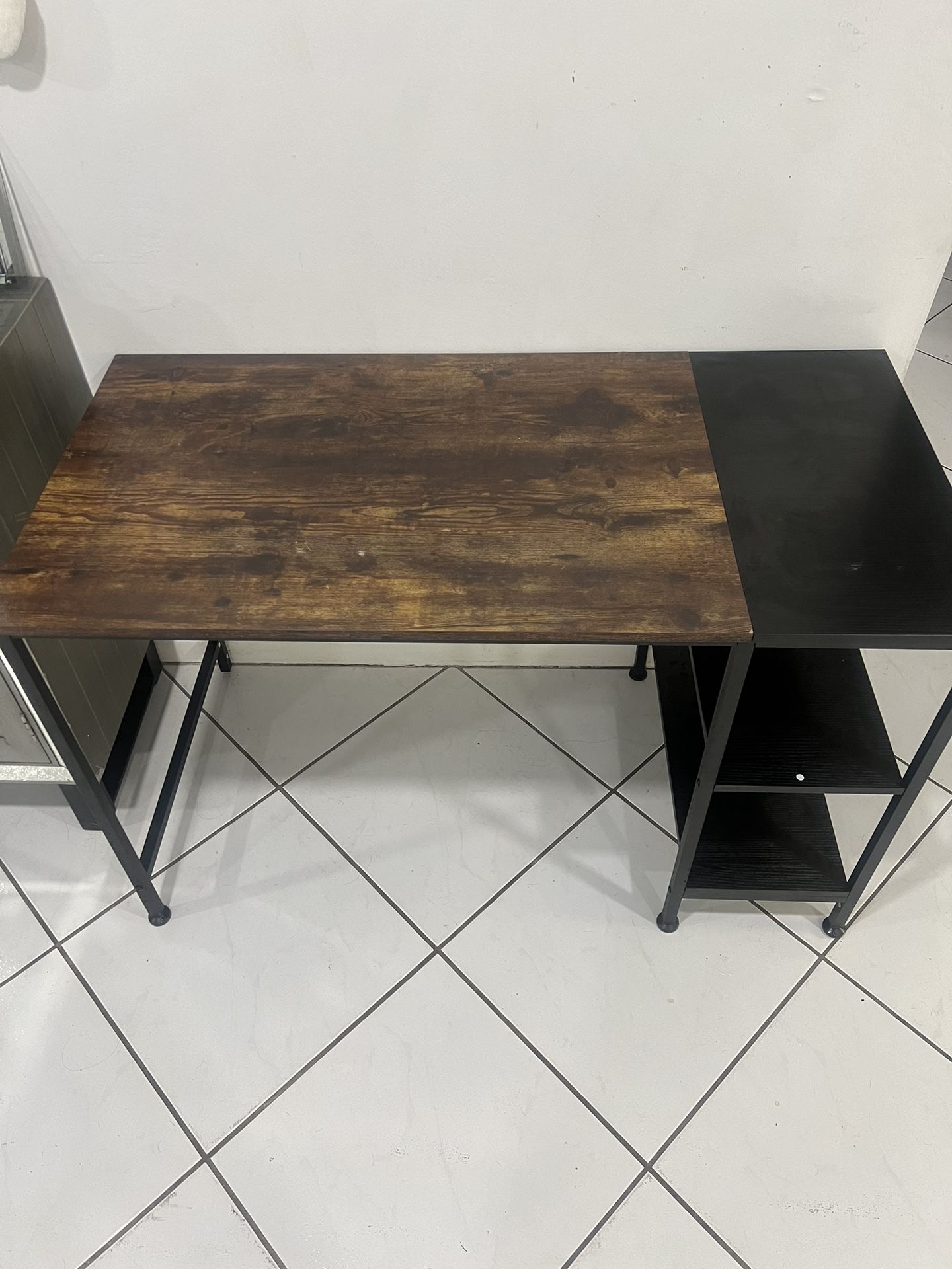 Beautiful Wood Desk Table Escritorio Work Computer Desk Rustic Modern Contemporary