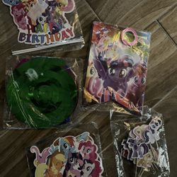 My Little Pony Birthday Party Decoration Cake And Cup Cake Toppers Banner Decorations