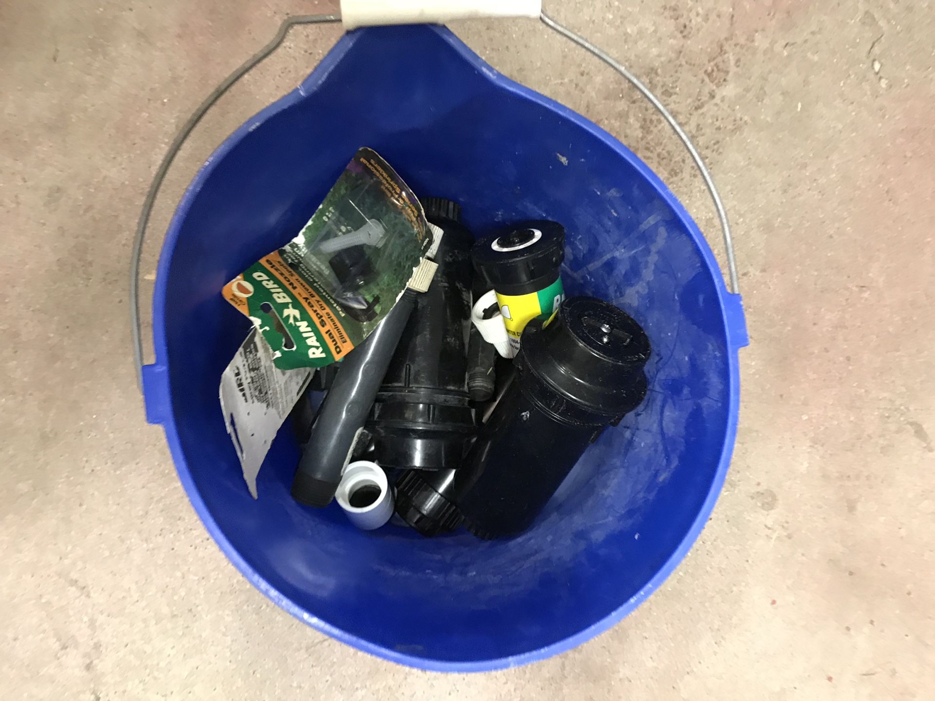 Sprinkler system heads and PVC pipes