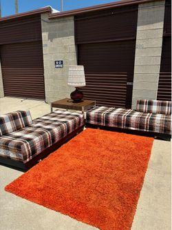1970s Vintage Mid Century Modern Groovy corner couch Day Bed set