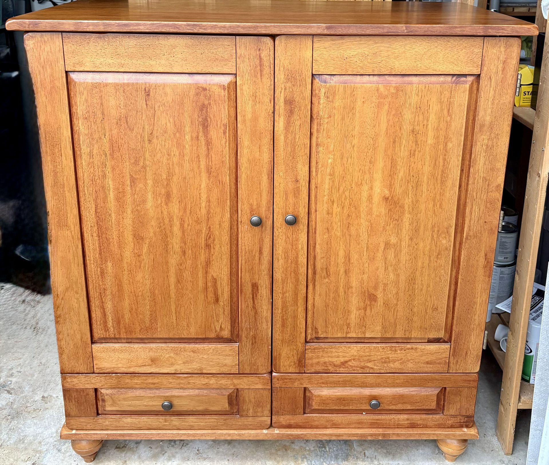 FREE Teak Stained Entertainment Center/Armoire