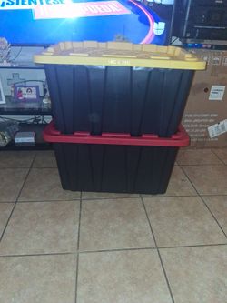 Storage totes  with clothes