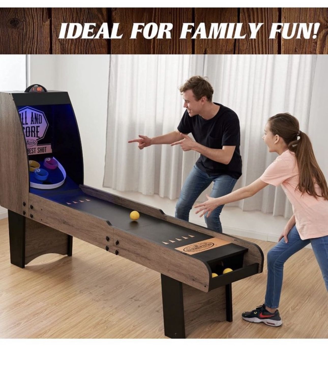 Roll and Score Classic Arcade Style With Sound Effects and Flashing Lights