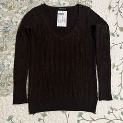 Brown Brandy Melville Cable Knit Sweater