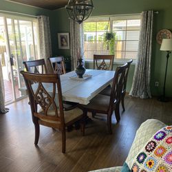 Large MCM Table and Six Chairs 