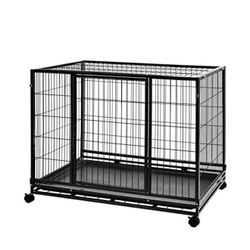 Portable Heavy Duty Stackable Dog Pet Kennel on Wheels with Tray, Your Choice of Size