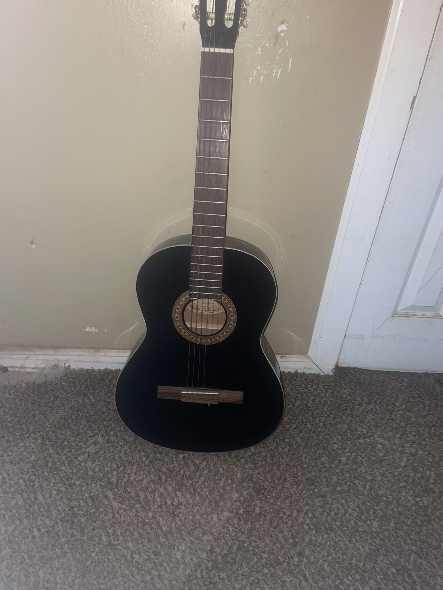 Black Six String Guitar