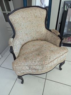 Vintage Louis XV-Style Bergère Accent Chair