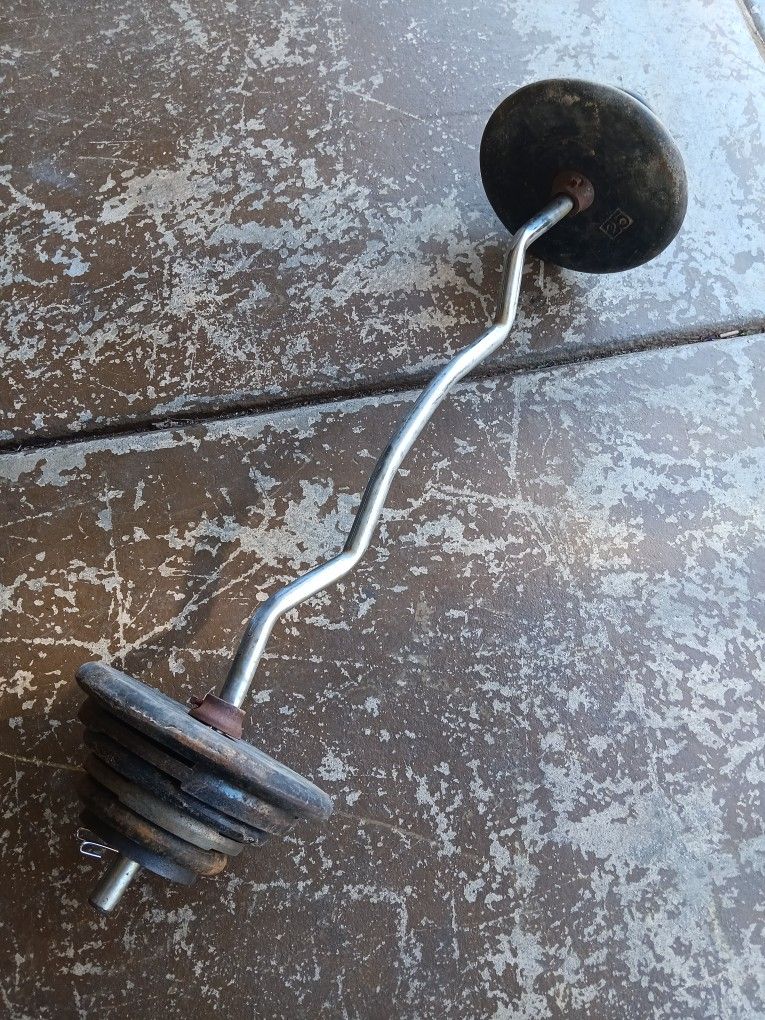 Curl Bar With 100lbs