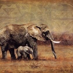 Framed Print Elephant Family By Vanessa Jayne