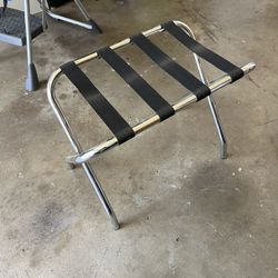 2 Whitmor Chrome Luggage Rack - Foldable - Commercial Quality