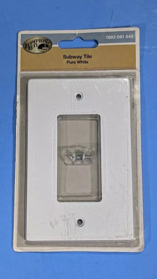 Hampton Bay Subway Tile Wall Plate in Pure White