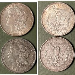 4 Morgan Dollars as pictured 2x89, 90, 21