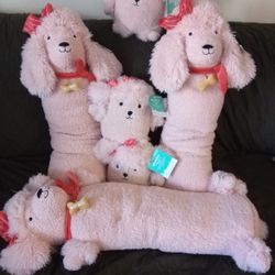 Weighted Plush Poodle Pillows 