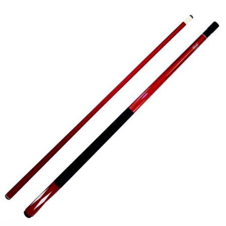 Excalibur Fiberglass Bonded-Wood Core Shaft Warp Resistant Pool Cue- Red