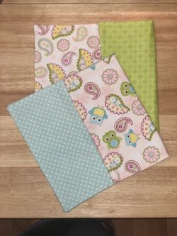Handmade Burp Clothes & Handkerchief Bibs, 2 Each