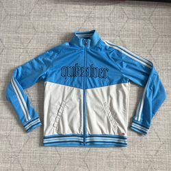Vintage 2000s Y2K Quiksilver Men’s Blue/White Surfing Surf Zip Up Track Jacket