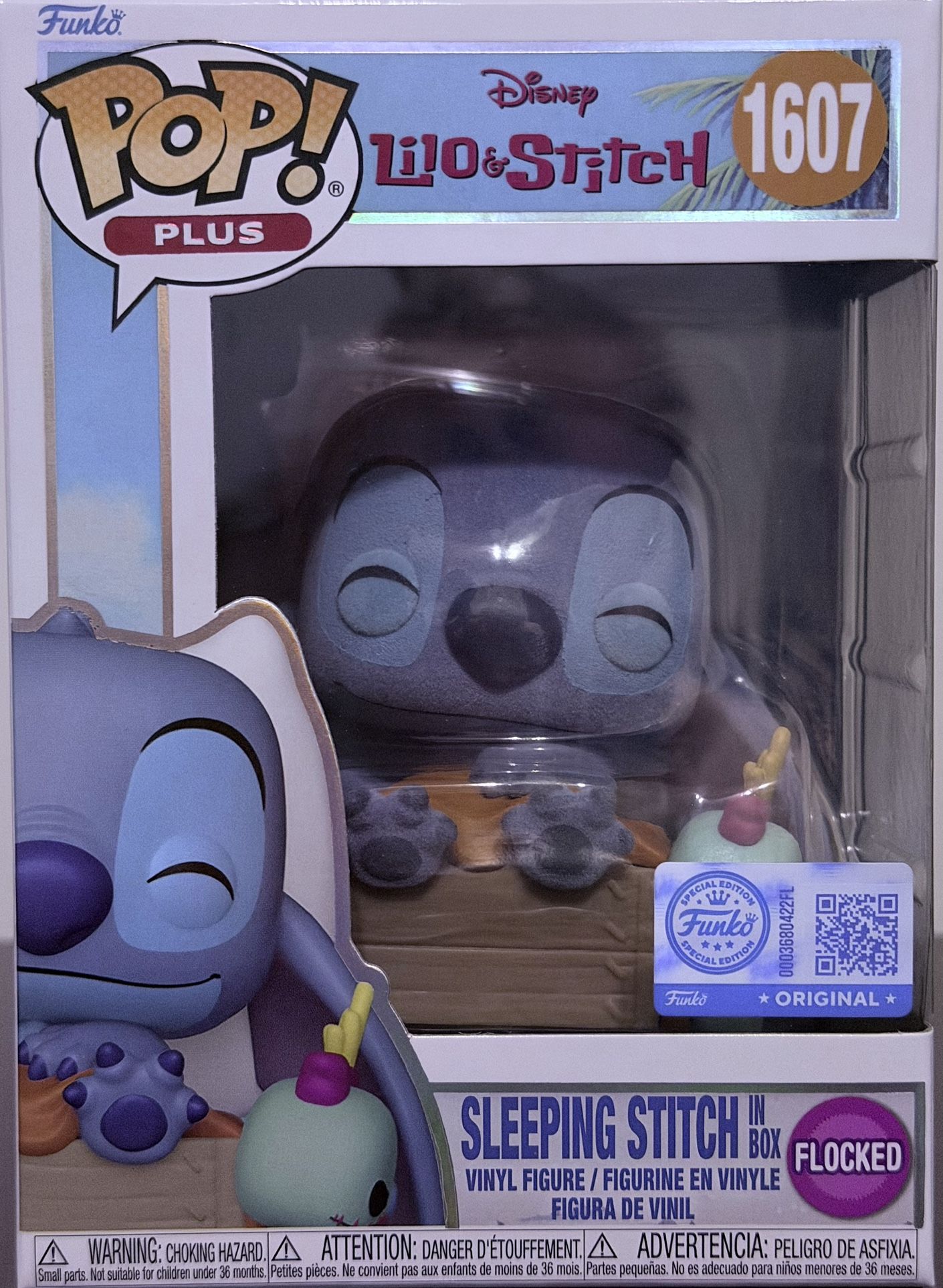 Funko Pop! Sleeping Stitch Flocked Exclusive