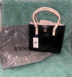 NWT Jessica Moore Collection Faux Leather Tote bag 10 x 15 with dust bag