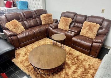 Santiago Brown Loveseat And Sofa Set ONLY $1199! 