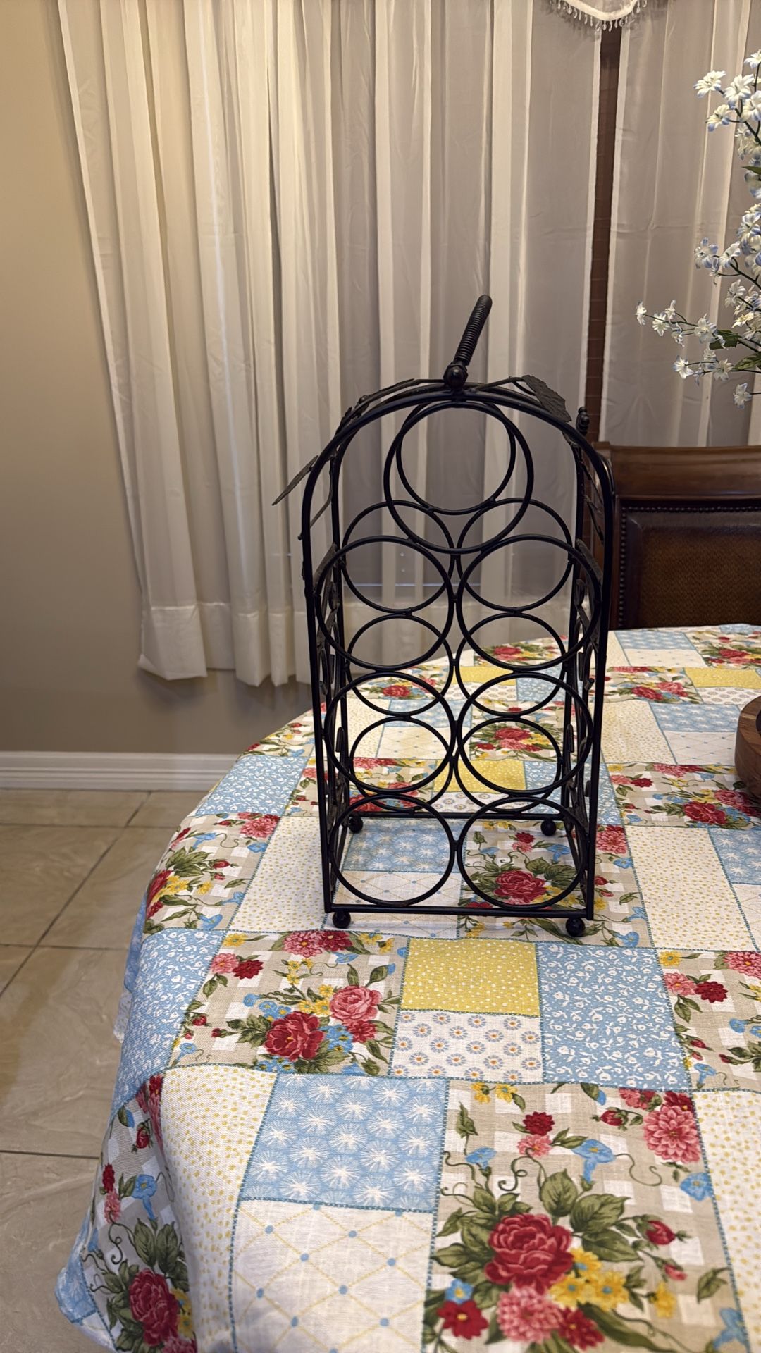 Counter Top 7 bottle wine holder (metal)