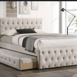 Full Trundle Bed frame  With Mattresses Included 