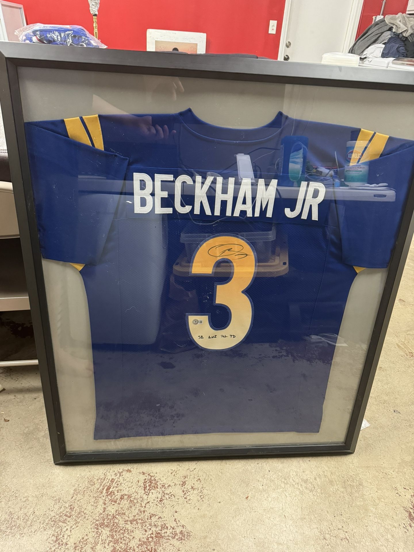 OBJ SIGNED SUPER BOWL INSCRIPTION  JERSEY