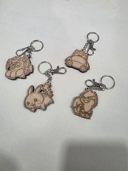 Pokemon wooden keychains