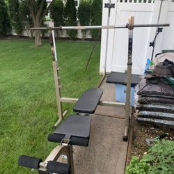 Weight bench SOLD (AVAILABLE: WEIGHTS AND BARBELL