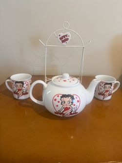 Betty Boop Ceramic Tea Set with Stand