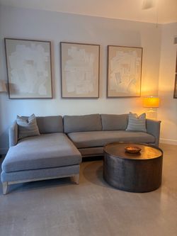 Modern Grey Sofa with Chase