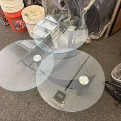 Glass Rotating Modern Cocktail Table