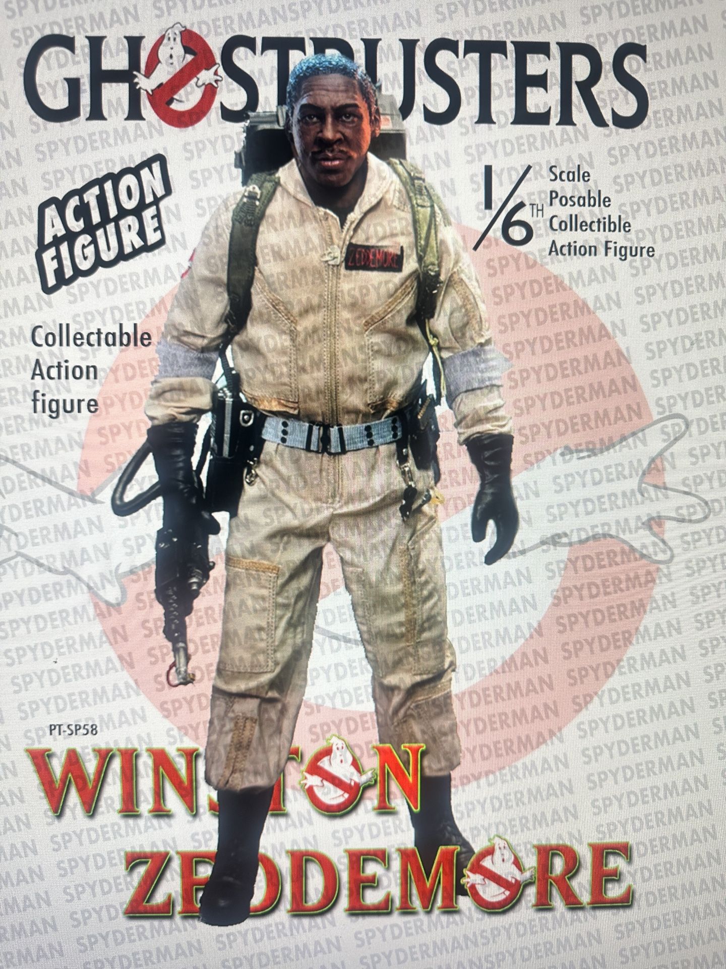 Winston Zeddemore 1/6 Scale Action Figure. Ghostbusters Collectible