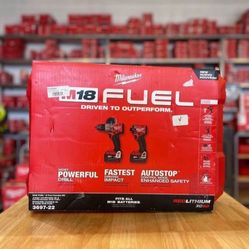 M18 FUEL 18V Lithium-Ion Brushless Cordless Hammer Drill and Impact Driver Combo Kit (2-Tool) with 2 Batteries….3697-22