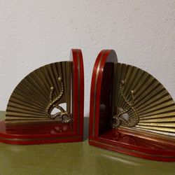 1960's Era Oriental Fan Bookends