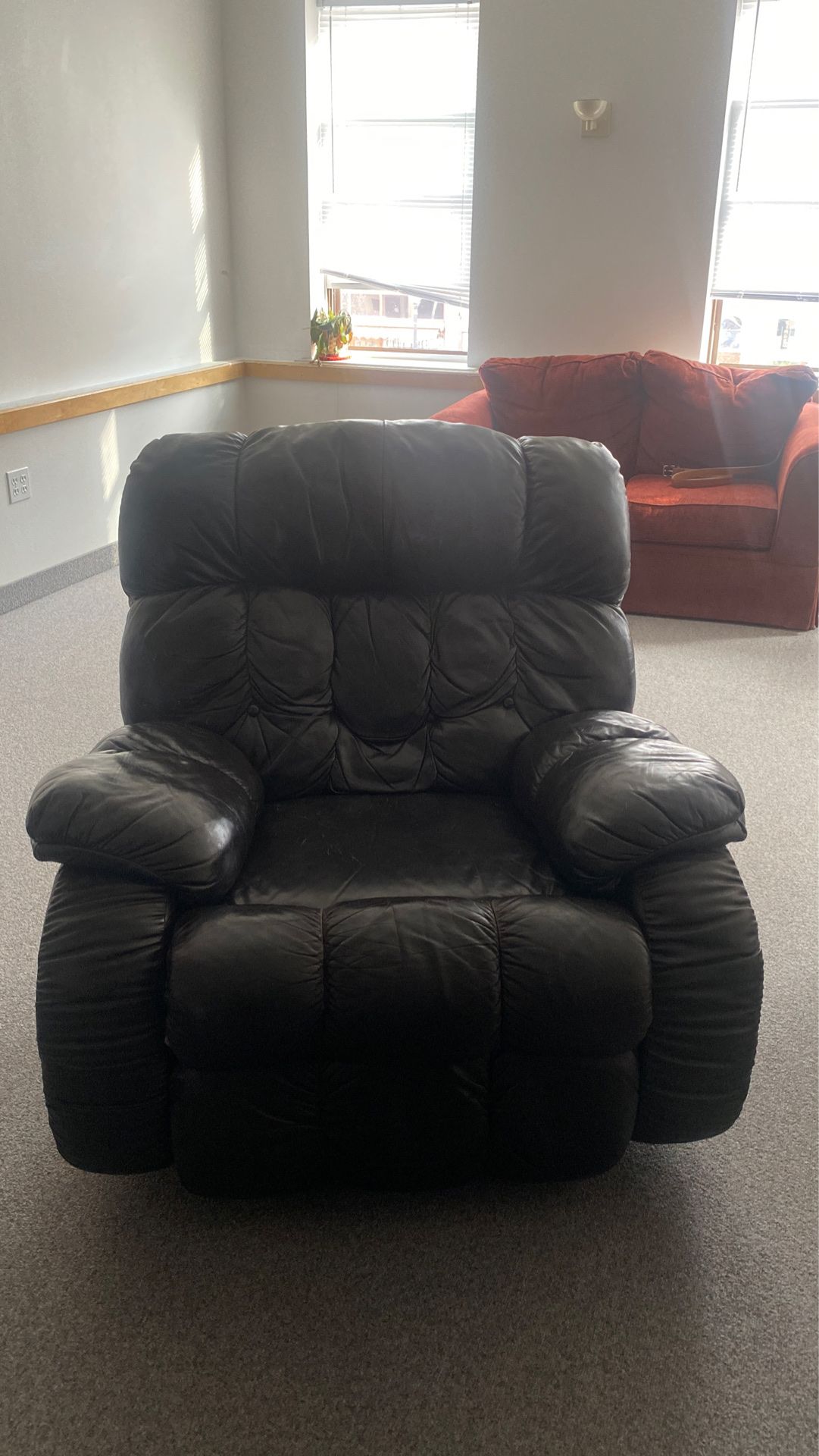 Leather recliner