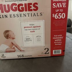 Huggies Skin Essentials Size 2 *NEW UNOPENED* 168ct 4 Week supply!